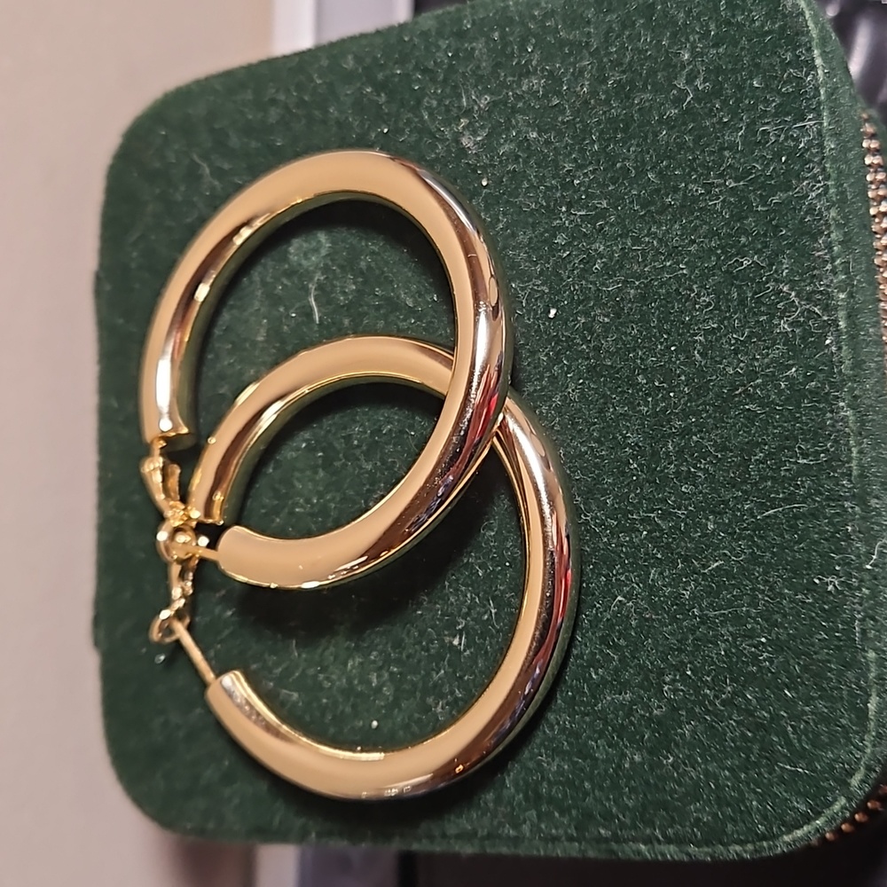 Gold plated go earrings